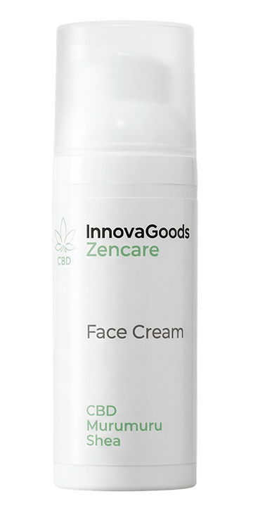 Envase de crema facial InnovaGoods Zencare con CBD, murumuru y karité