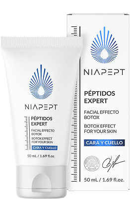 Crema Niapept para rostro y cuello, tubo y caja de 50 ml